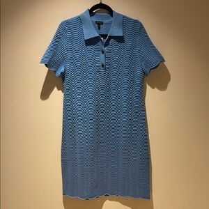 Talbots Blue Wave Mini Dress